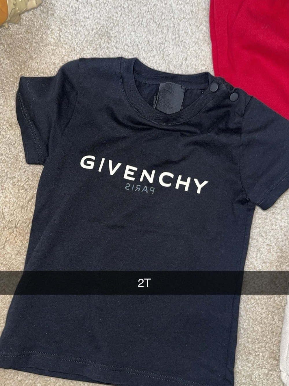 Givenchy Black Logo Short Sleeve Tee for Kids